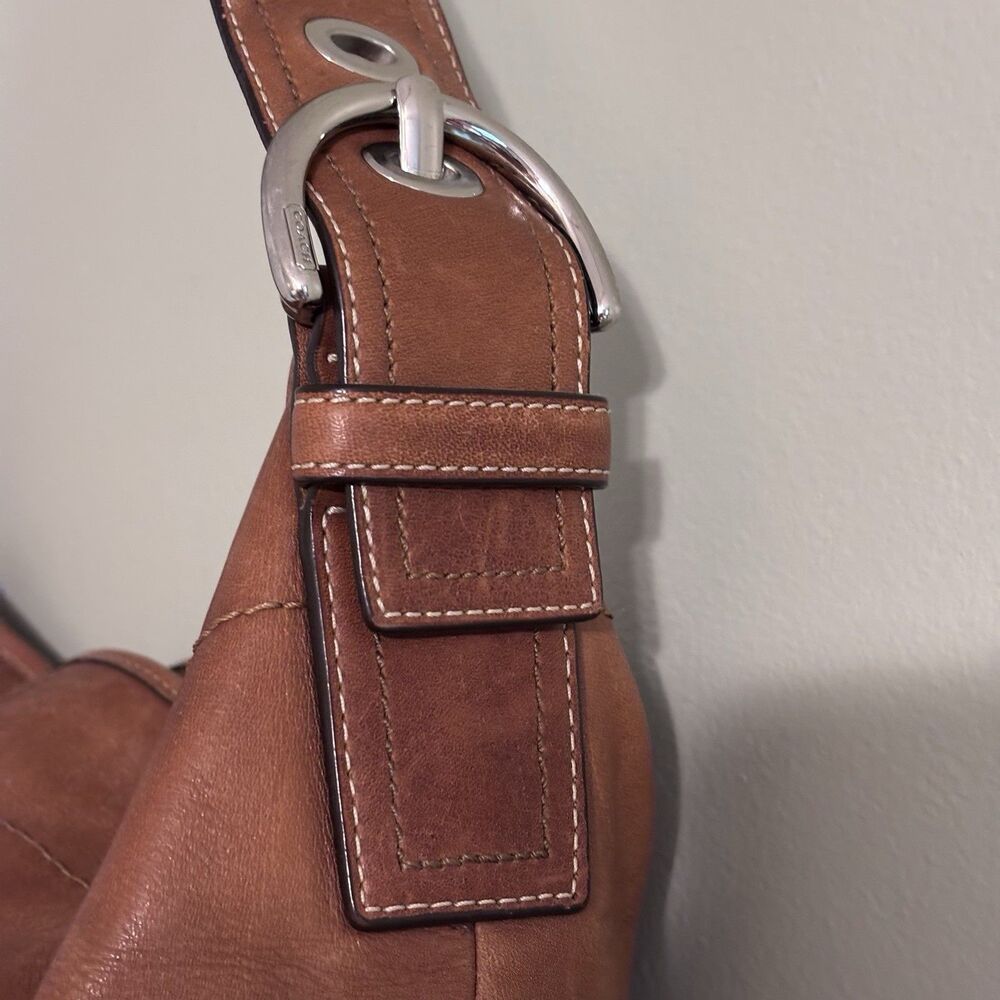 Vintage 2006 Coach Soho Hobo Brown Leather Shoulder Bag Purse Tassel F08A03 - Picture 10 of 13